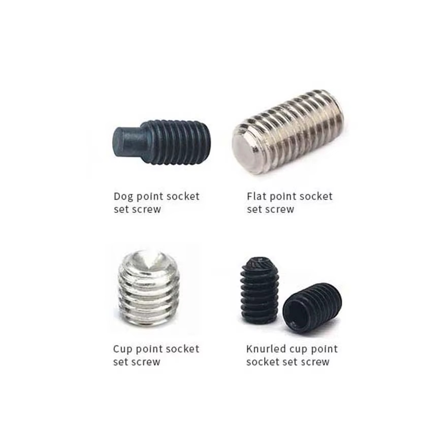 4 Types of Hexagon Socket Set Screws